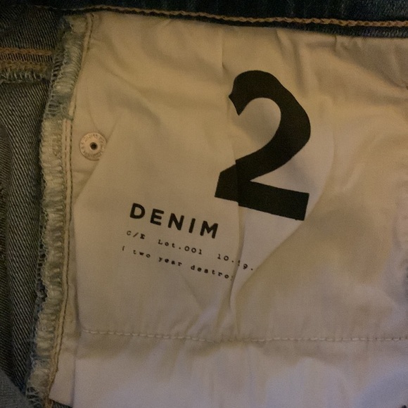 New Current/Elliott - The Stiletto Jean In 2 Year Destroy Stretch Indigo - Picture 6 of 11